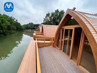 Maison flottante préfabriquée pour loisirs aquatiques, hôtel mobile extérieur, villa d'hébergement, attraction touristique, maison célèbre sur internet