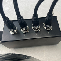 Câble réseau RJ45 4 canaux CAT6 câble serpent mâle à femelle noir 50M/80M 4CH