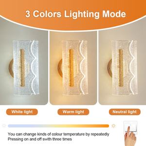 Moderne Zylindrische Acryl-Wandleuchten 7W LED Goldblatt Rissige Wandlampe zur Dekoration - Product Image 5