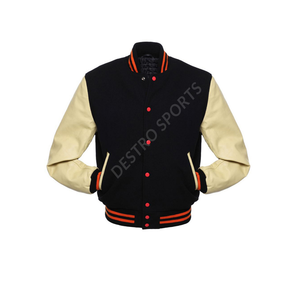 Vestes Letterman Varsity en laine personnalisées et vierges vente en gros veste de baseball légère pour hommes avec collage de rue pour hommes - Product Image 1