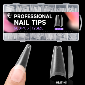 JIEYU CE - Caja <span class=keywords><strong>de</strong></span> 600 <span class=keywords><strong>Uñas</strong></span> <span class=keywords><strong>Acrílicas</strong></span> Cuadradas Francesas <span class=keywords><strong>de</strong></span> Media Cobertura, <span class=keywords><strong>Uñas</strong></span> <span class=keywords><strong>Acrílicas</strong></span> Mate Largas <span class=keywords><strong>para</strong></span> <span class=keywords><strong>Principiantes</strong></span>, <span class=keywords><strong>para</strong></span> Salón <span class=keywords><strong>de</strong></span> <span class=keywords><strong>Uñas</strong></span> en Casa, Manualidades - Product Image 1