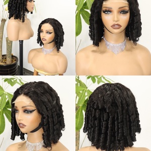Peluca de Cabello Humano 100% con Frente de Encaje 4x4, Rizos Espirales Sueltos y Voluminosos, Doble Trama, para Mujer, de 16-24 Pulgadas, Venta de Fábrica - Product Image 3