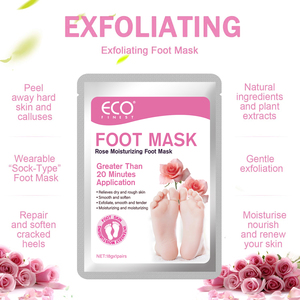 Masque pour les pieds à <span class=keywords><strong>la</strong></span> rose-Lot de 3 masques exfoliants pour les pieds secs et fissurés, les callosités et les peaux mortes-281272 - Product Image 4