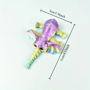 Ornamento di Elefante Moderno di Metà Secolo Stampato in 3D con Articolazioni Mobili per Laurea - Product Image 2