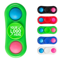 Mainan Promosi Kustom Push Pop Bubble Fidget Sensory Spinner Putar Genggam 2 Gelembung Pereda Stres Finger Fidget Spinner