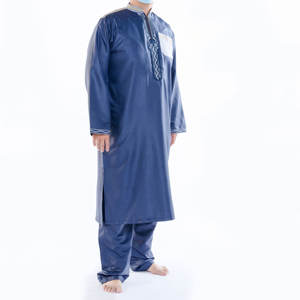 Recomendación del comerciante Marruecos Cuello redondo Seis colores Túnica Árabe Manga larga Traje fácil - Product Image 6