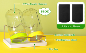 Masontops Bean Screen Plastique Mason Jar Couvercles <span class=keywords><strong>de</strong></span> germination - Product Image 5