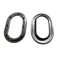 Œillets ovales en acier inoxydable pour cuir, vente en gros d'usine 2026, œillets métalliques personnalisés en acier inoxydable de forme ovale