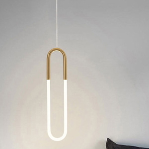 Moderno a sospensione singola luce semplice acrilico Mini tubo a LED decorazione per ristorante da pranzo di forma ovale - Product Image 2