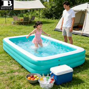 <span class=keywords><strong>Piscina</strong></span> Autoinflable <span class=keywords><strong>de</strong></span> PVC Reforzado con Bomba Eléctrica Inalámbrica Integrada, Bañera Familiar Inflable para Niños y Adultos, para Fiestas al Aire Libre - Product Image 5