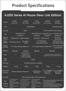 Souris <span class=keywords><strong>sans</strong></span> fil AJAZZ AJ200P AI Master, souris filaire tri-mode 2.4G BT avec entraînement AIM gratuit pour les joueurs de CS2 et les ordinateurs portables et de bureau - Product Image 6