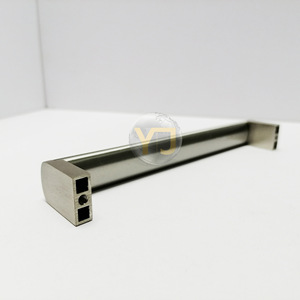 Poignée de placard carrée en acier inoxydable, finition argent mat, style moderne minimaliste, durable, pour armoire - Product Image 3