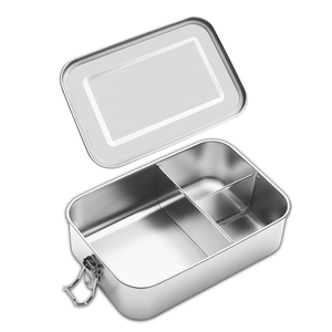 1200ml 1400ml hình chữ nhật kín Bento trưa <span class=keywords><strong>Container</strong></span> 3 ngăn thép không gỉ Hộp Ăn Trưa cho trẻ em người lớn - Product Image 3