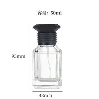 Botol parfum kaca transparan, grosir 30ml 50ml 100ml tebal mewah mudah tidak berkerut 1oz tebal