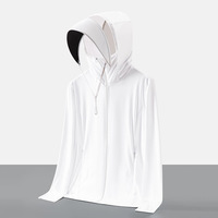 Veste légère à séchage rapide avec logo personnalisé en soie glacée Protection solaire Rash Guard Protection UV Hommes Femmes Veste d'été avec capuche