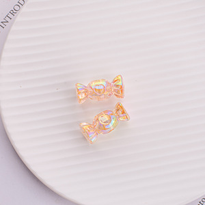 Bonbons d'amour translucides mignons perles en vrac bricolage trou Vertical acrylique droit téléphone portable chaîne sac perlé en plastique Lucite perles - Product Image 4