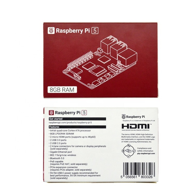 Original Raspberry Pi 5 8GB RAM 64-Bit Quad-Core A76 Agent Price 4GB Raspberry Pi 5 Development Boards In Stock