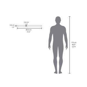 DB Ecco 31,5 \ "Estantes flotantes anchos Juego de 2 para decoración de pared Dormitorio Baño Almacenamiento y exhibición de libros - Product Image 4