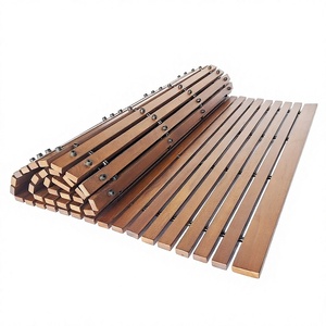 Tapis de douche en bois de teck naturel fait main antidérapant pour salle de bain moderne et décoration intérieure - Product Image 1
