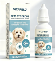Gouttes oculaires pour animaux de compagnie OEM ODM, solution oculaire avancée au lanostérol, soulage les yeux secs et irrités, les sécrétions excessives chez les chiens et les chats, 10 ml