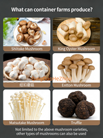 Système hydroponique vertical de culture de champignons contrôlé par PLC HEZHOU, serre domestique, boîte de culture, pompe d'arrosage, moteur, haut rendement