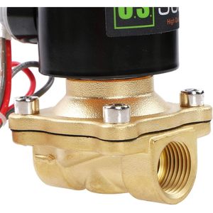 EE. UU. Válvula solenoide eléctrica de latón sólido de 1/2 pulgada, 24 VCA, N.C., para gas, aire y combustible - Product Image 6