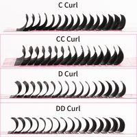 Extensions de Cils en Cachemire en Gros, Cils Volume Noir Mat, Cils Velours Individuels 8-25mm, Barquettes d'Extensions de Cils
