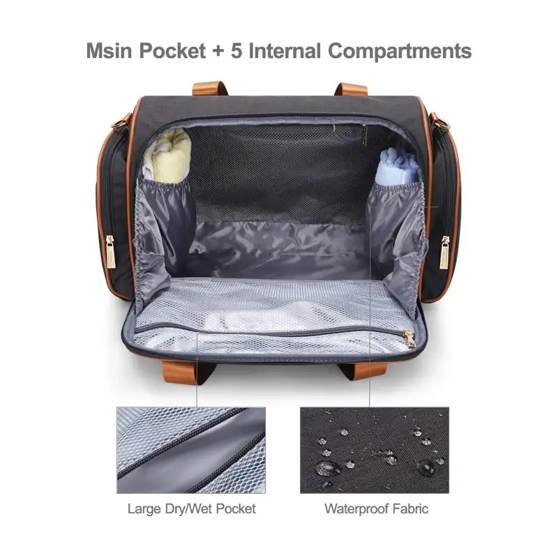 Bag Diaper Hofmall Large Capacity Convertible Travel Baby Bag Insulated Pockets Tote Diaper Bag