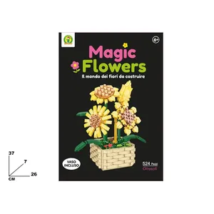 <b>Magic</b> Flowers Sunflowers Building <b>Set</b> 524 Pieces With Vase Included - Product Image 1