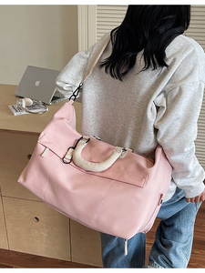Sac de sport léger et portable à la mode, sac de voyage pour femmes de grande capacité, sac bandoulière avec poignée souple - Product Image 2