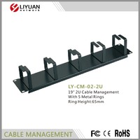 LIYUAN Hot Price 19 \ "2U LY-CM-02-2U de gestion de câbles pour serveur rack 19 pouces pour produits de télécommunications