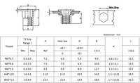 OEM ODM GB Rivet Nut 1/4 5/16 3/8 M3/M4/M5/M6/M8/M10/M12 Acier inoxydable 304 316 Tête plate Corps semi-hexagonal Rivnut Écrous à riveter