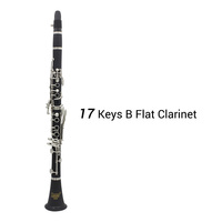 Bb Flat Clarinet Ebonite 17 Keys System with Case Shoulder Straps