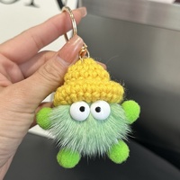 Porte-clés de voiture en peluche douce en fourrure de vison, motif animal mignon (ours/cochon), populaire sur Instagram pour les couples, à suspendre au sac
