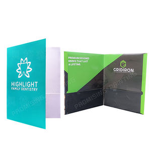 Dossiers de bureau écologiques en papier recyclé imperméable avec emplacement pour cartes de visite, personnalisables et imprimés sur mesure pour entreprises - Product Image 6