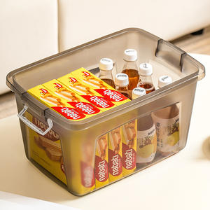Caja de almacenamiento transparente gruesa, rectangular, de plástico cubierto, para ropa, aperitivos, juguetes, uso doméstico - Product Image 1