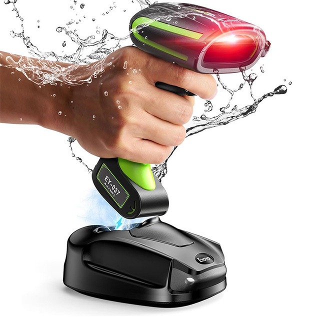 Eyoyo IP65 Waterproof Bluetooth Wireless Android USB Handheld Bar Code Reader 1D 2D QR Industrial Barcode Scanner for Laptop