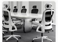 Chaise de bureau de vente directe d'usine avec appui-tête chaise d'ordinateur à domicile chaises de personnel en maille conférence pivotante