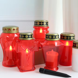 Fournisseur de bougies en gros, bougies LED sans fumée, électriques, décoration d'église, bougies de cimetière - Product Image 1
