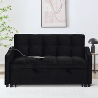 Canapé et chaise pliables en velours recouvert de 53 ''pour salon, hôtel et chambre à coucher