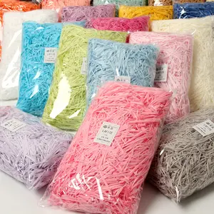 wholesale paper grass colorful crinkle cut paper shred filler packing shredded paper for luxury gift box filling