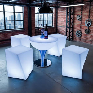Silla de <span class=keywords><strong>Bar</strong></span> LED de Diseño Redondo Moderno, Barras de Plástico, Iluminación Interior/Exterior, Muebles de <span class=keywords><strong>Bar</strong></span> para el Hogar, Barras LED Únicas - Product Image 1
