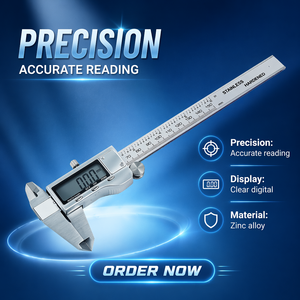 Calibrador Digital de Alta Precisión 0.01mm, Aleación de Zinc y Plástico, Regla Electrónica de 150mm, Pulsera Industrial Antigua, Venta al por Mayor - Product Image 2