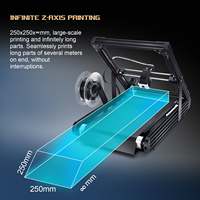 Imprimante 3D FDM IdeaFormer IR3 V2 à double extrudeur, couleur unique, avec bande transporteuse