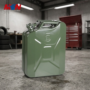 Bidon métallique de 20 L en acier laminé à froid de 0,8 mm, <span class=keywords><strong>homologué</strong></span> UN, avec bouchon verrouillable anti-fuite, gravure laser du logo, compatible réservoir de carburant de rechange. - Product Image 1