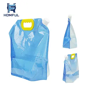 HOMFUL Transparent foldable plastic water bag packaging bag with handle