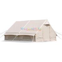 Tente extérieure imperméable en toile Tissu Oxford Tente de camping gonflable à air portable de deux chambres à coucher avec tissu Oxford et PVC