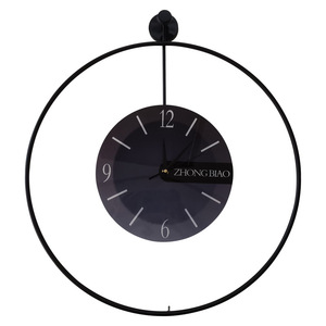 Modern Minimalist Wall Clock Circle Black <b>Frame</b> Electric Decorative Art For Living Room Entryway - Product Image 3