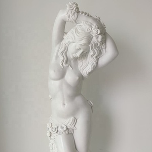 White Marble Standing Lady Stone Woman Body <strong>Erotic</strong> Statue <strong>Sculpture</strong> - Product Image 2