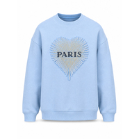 Sweat-shirt à col rond personnalisé Y2K avec strass en relief 3D, lettres simples, coupe ample, épaules tombantes, unisexe
